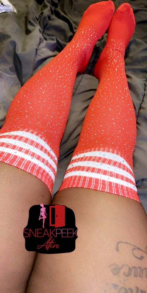Red Bling Socks