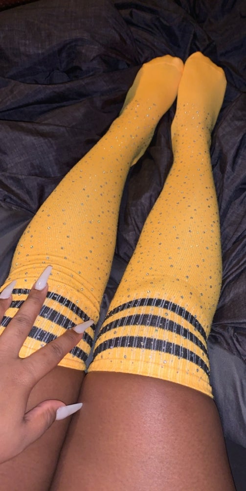 Yellow Bling Socks