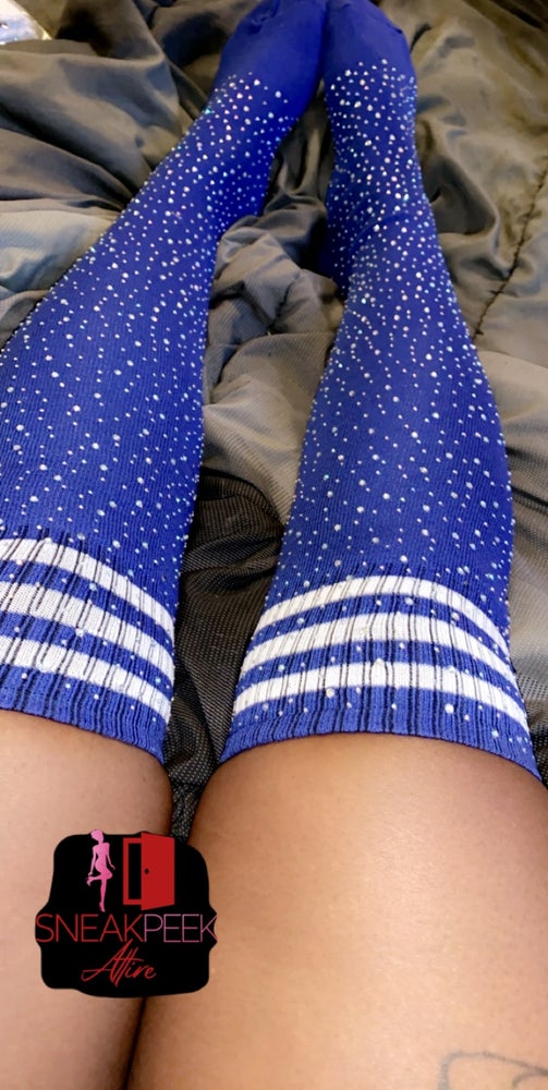 Blue Bling Socks