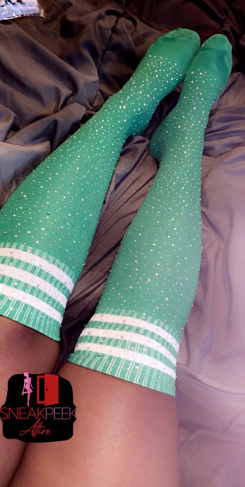 Green Bling Socks