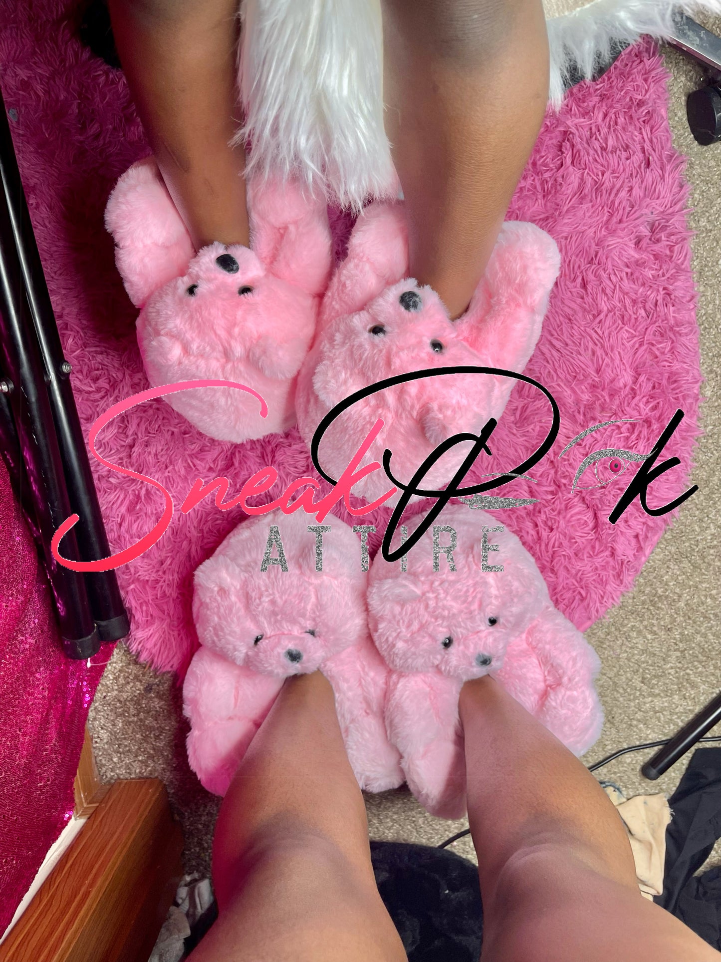 Toddler PINK Teddy Slippers